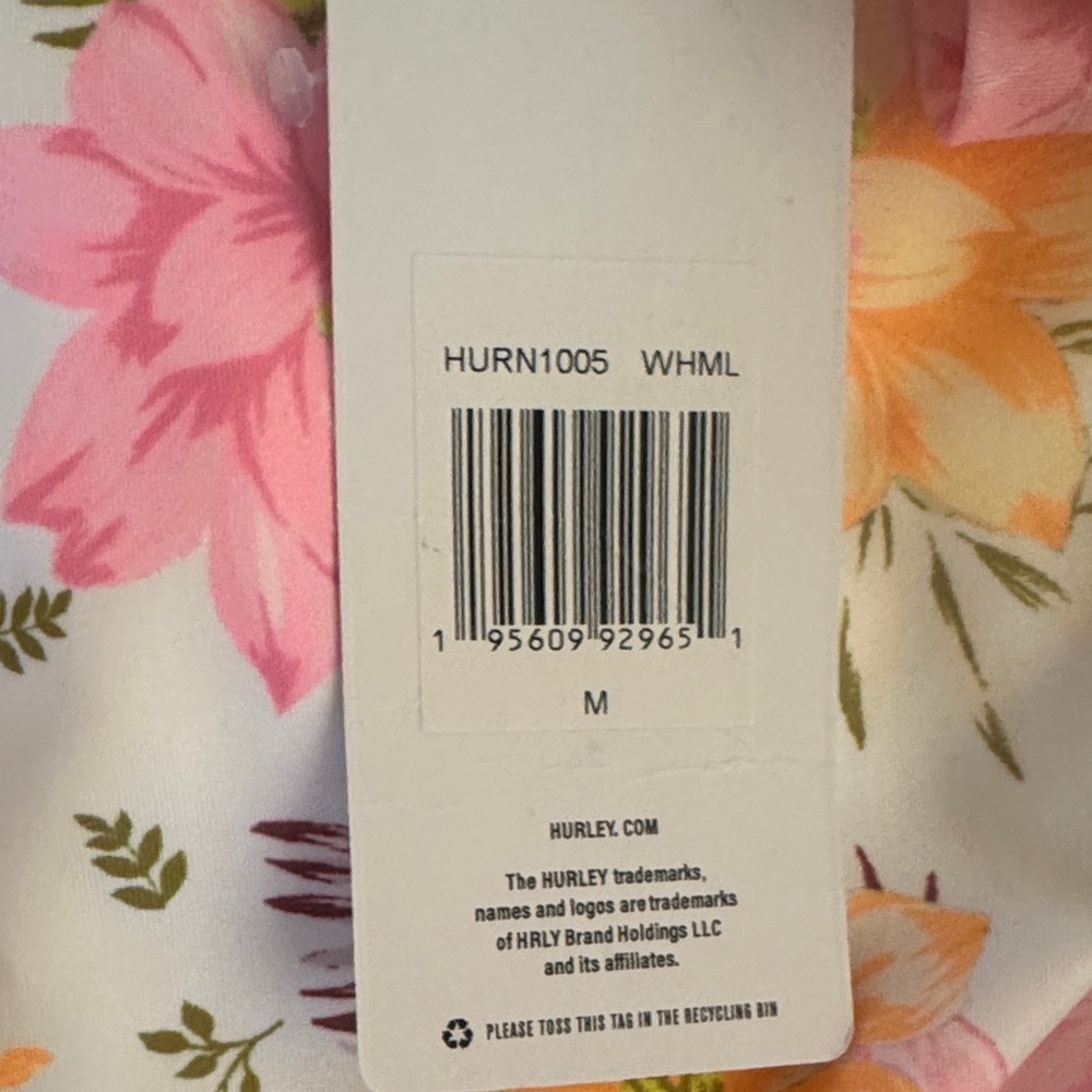 Hurley Floral Long Sleeve Rash guard ! Pink, Yellow, Green suit . - Picture 4 of 6